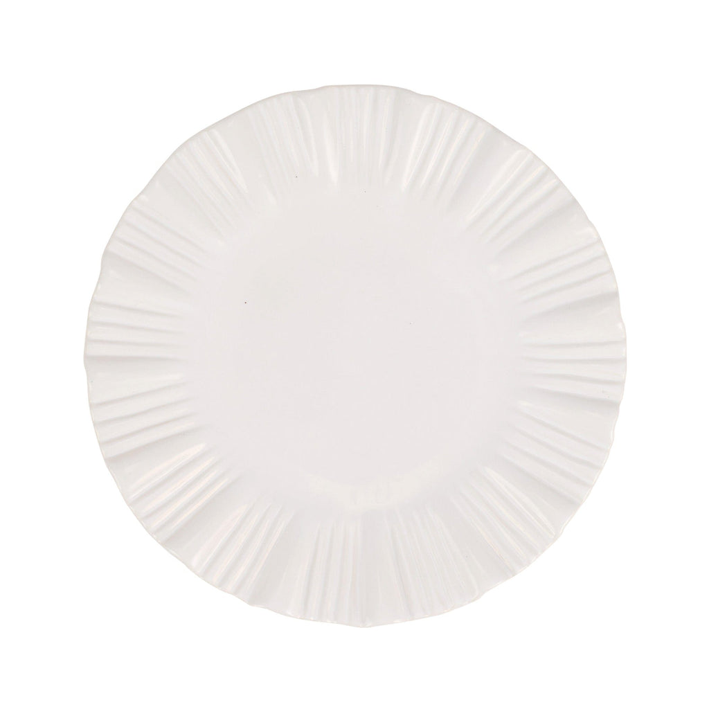 Bari White European Dinner Plate